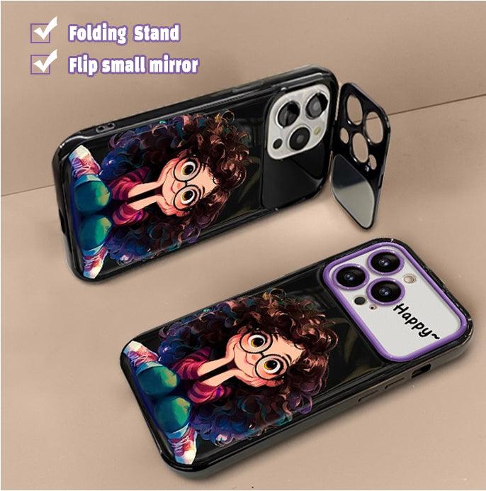 Cute Curly Hair Girl iPhone case - Dragon-mrj