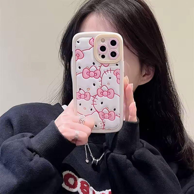 Cute Hello Kitty Silicone Case Suitable for iPhone 15 Series - Dragon - mrj
