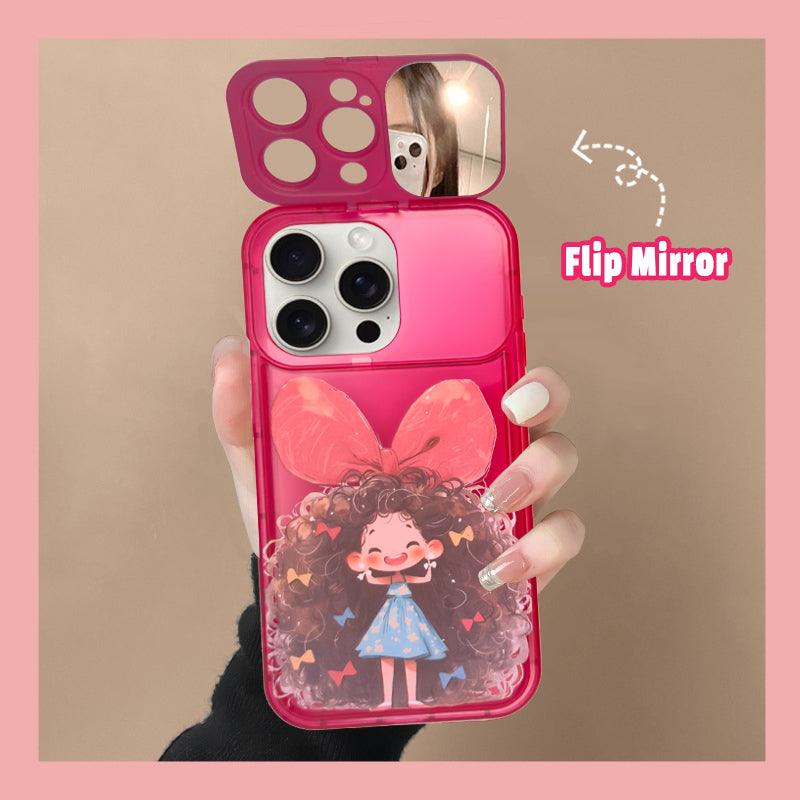 Cute Curly Hair Girl iPhone case - Dragon-mrj