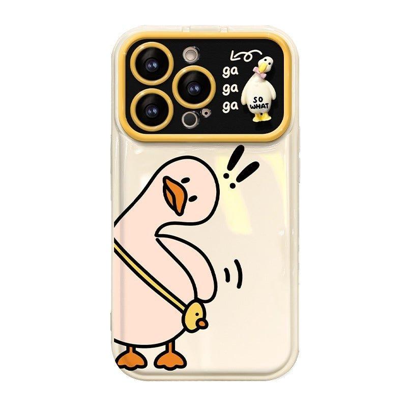 Duck Case With flip Mirror and Wrist bracelet - Dragon - mrj