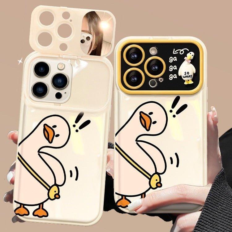 Duck Case With flip Mirror and Wrist bracelet - Dragon - mrj