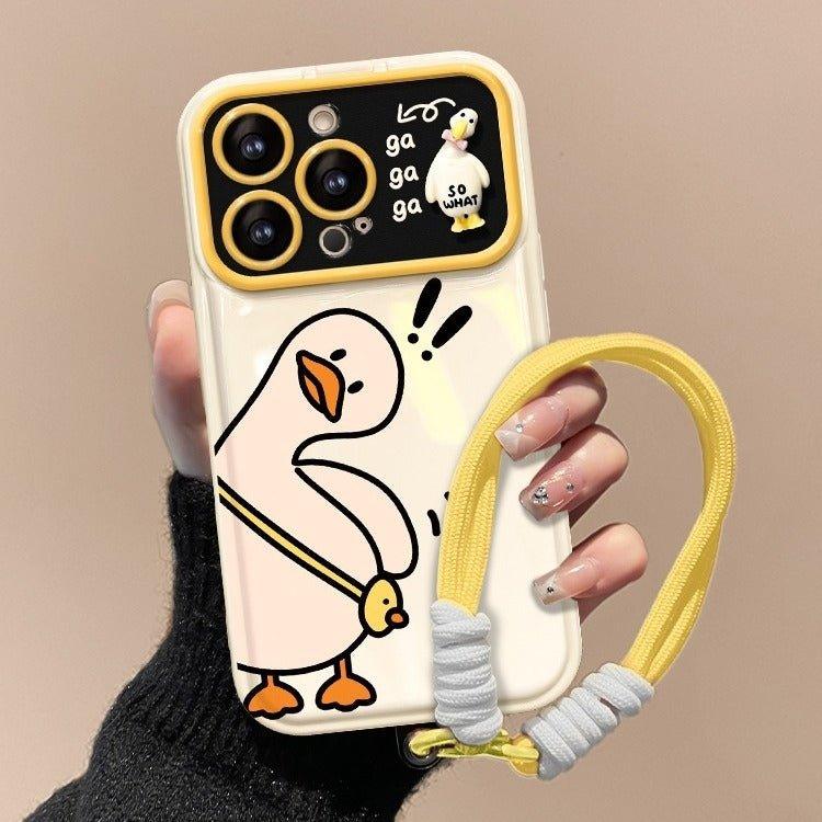 Duck Case With flip Mirror and Wrist bracelet - Dragon - mrj