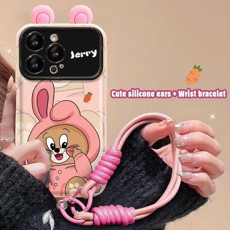 Tom And Jerry Case With flip Mirror and Wrist bracelet - Dragon - mrj