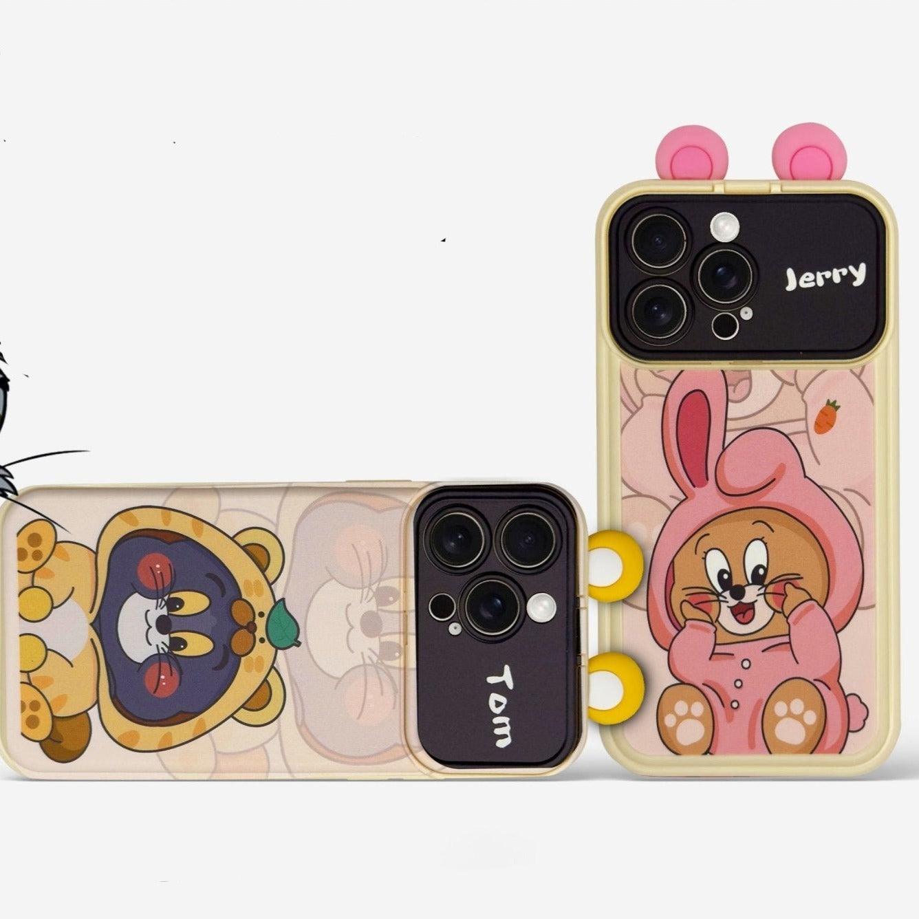 Tom And Jerry Case With flip Mirror and Wrist bracelet - Dragon - mrj