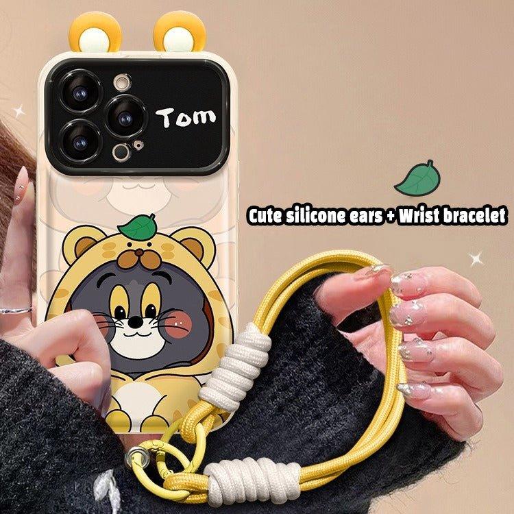 Tom And Jerry Case With flip Mirror and Wrist bracelet - Dragon - mrj